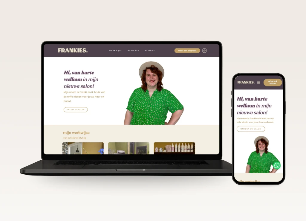 Website laten maken Aalten voorbeeld Frankies Kapper